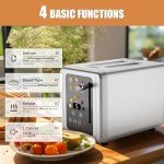 WHALL Touch Screen 2-Slice Stainless Steel Toaster