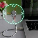 ONXE LED USB Clock Fan with Real-Time Display