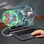ONXE LED USB Clock Fan with Real-Time Display