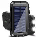 20000mAh Waterproof Solar Charger with Flashlight
