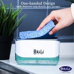 OMAIA 2-in-1 Dish Soap Dispenser & Sponge Holder
