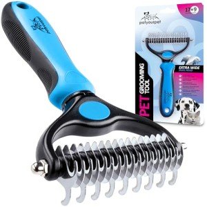 Double-Sided Pet Deshedding Brush for Dogs & Cats