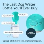 MalsiPree Portable Dog Water Bottle with Bowl