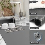 Absorbent Dish Drying Mat with Non-Slip Backing