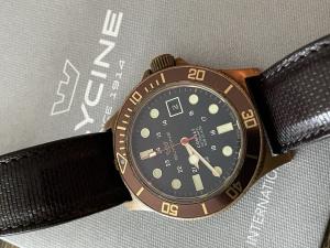 GLYCINE GL0281 COMBAT SUB 42 BRONZE 42mm Divers Automatic Wristwatch Watch Used