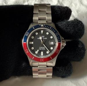 Glycine Combat Sub Automatic Pepsi Watch Gl0196 Drop Special Edition Soda