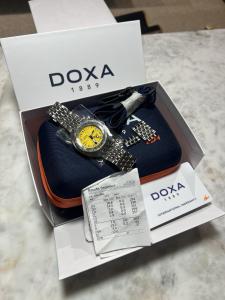 DOXA Sub 200T Divingstar Matte Yellow Men’s Watch  – Full Set, Factory Serviced