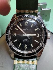 Caravelle 666 Devil Diver Men's Wrist Watch Vintage Running.