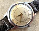 Vintage Doxa bulls eye dial cross hair sport 1950's watch Rare all steel works