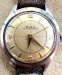 Vintage Doxa bulls eye dial cross hair sport 1950's watch Rare all steel works