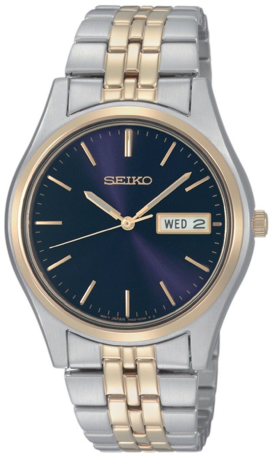 Seiko SGGA54 Men's Dress Two-Tone Blue Dial Watch