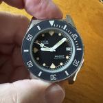 ~Vintage Aubrey DOXA Sub 600T SHARKHUNTER Diver Watch~Original BRACELET+Tag~NOS~