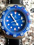 Vintage Zodiac Diver Professional Red Dot 1980's All steel NOS Serviced
