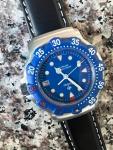 Vintage Zodiac Diver Professional Red Dot 1980's All steel NOS Serviced