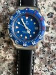 Vintage Zodiac Diver Professional Red Dot 1980's All steel NOS Serviced