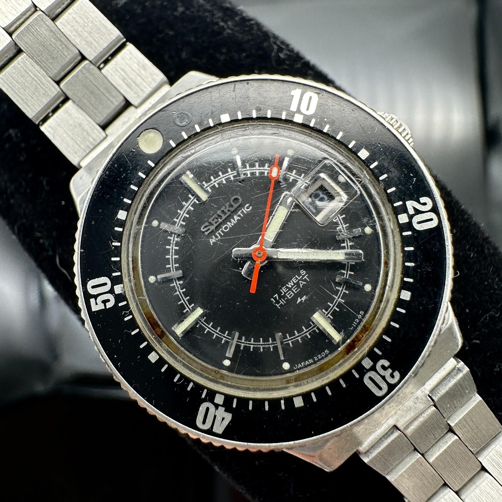 Vintage Seiko Automatic S/S Hi-Beat 17J Dive Diver Ladies Watch 2205-0649 Works