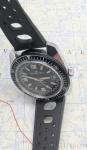 Vtg American Time Skin Diver Mechanical Dive Watch Date Rubber Strap RUNNING
