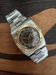 Vintage 1970’s Wittnauer All Stainless Steel Dive Watch With Fluted Bezel.