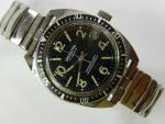 VINTAGE SHERATON 17J BLACK DIAL MENS DIVER WATCH - RUNS - GOOD TIMEKEEPER