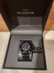 Glycine combat sub 42 Black PVD automatic watch with three straps FREE SHIPPING