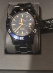 Glycine combat sub 42 Black PVD automatic watch with three straps FREE SHIPPING