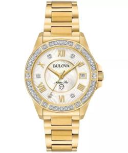 Bulova Women's Stainless Steel Analog Watch 98R235