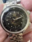 Vintage Swiss Jumbo Super Compressor Automatic Dive Watch - Chocolate Patina