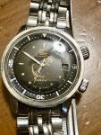 Vintage Swiss Jumbo Super Compressor Automatic Dive Watch - Chocolate Patina