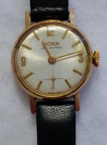 RARE-VINTAGE ( Doxa ) Anti-Magnetic 14K Rose Gold Mechanical Lady Watch 6791B-14