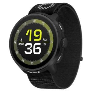 SUUNTO Run Sports Watch, 1.32" AMOLED Touchscreen w/Crown Button, 12D Battery Life, Dualband Accurate GPS, Wrist Heart-Rate & Sleep Health Tracking, 35g Lightweight & 4GB Offline Music, All Black