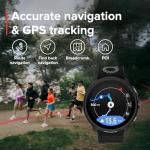 SUUNTO Run Sports Watch, 1.32" AMOLED Touchscreen w/Crown Button, 12D Battery Life, Dualband Accurate GPS, Wrist Heart-Rate & Sleep Health Tracking, 35g Lightweight & 4GB Offline Music, All Black