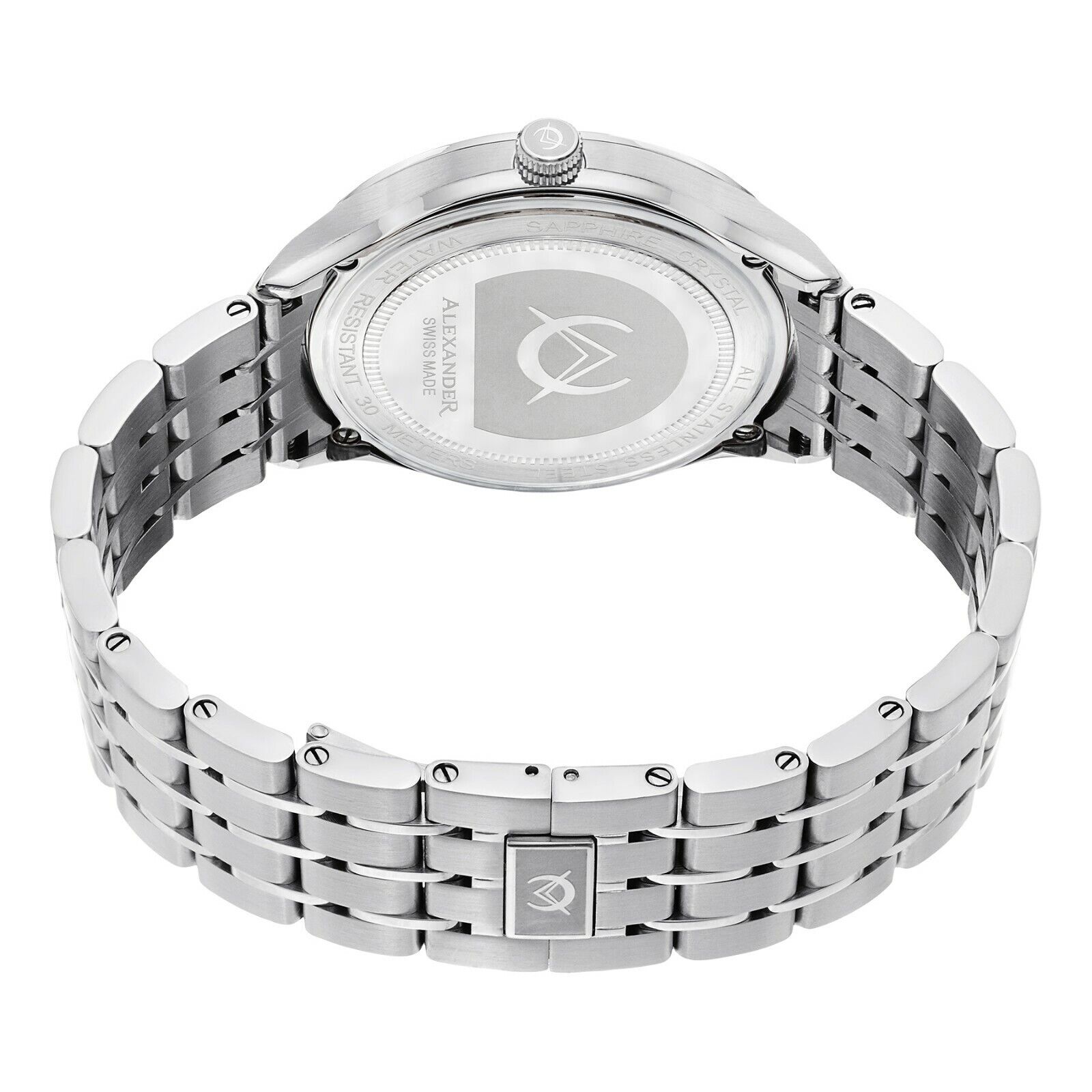 Alexander Slim Men's Dress Watch with Black Dial