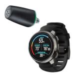 SUUNTO Ocean Dive Computer (Steel Black) + Tank Pod Combo, GPS Multisport Watch for Training, Underwater Route Tracking & Wireless Tank Pressure Monitor