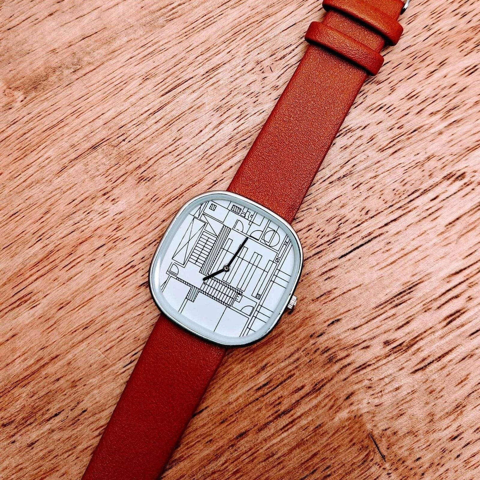 Minimalist Bauhaus design timepiece