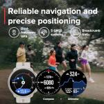 SUUNTO Run Running GPS Sports Watch with Silicone Strap, 1.32" AMOLED Touchscreen w/Crown Button, Wrist Heart-Rate & Sleep Health Tracking, Frost Gray