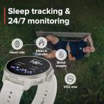 SUUNTO Run Running GPS Sports Watch with Silicone Strap, 1.32" AMOLED Touchscreen w/Crown Button, Wrist Heart-Rate & Sleep Health Tracking, Frost Gray
