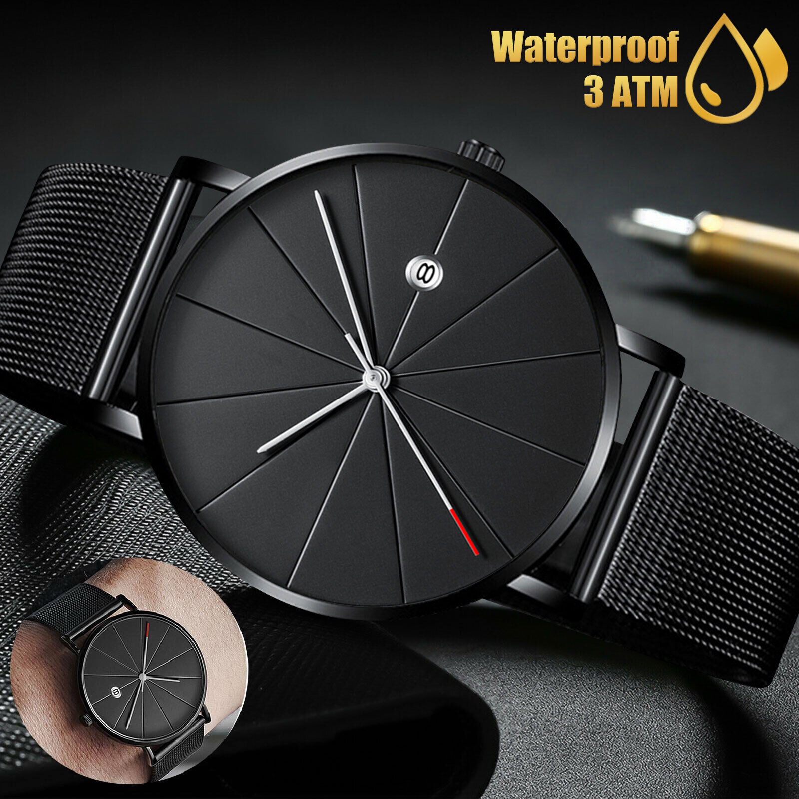 Men's Trendy Ultra Thin Quartz Watch