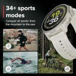 SUUNTO Run Running GPS Sports Watch with Silicone Strap, 1.32" AMOLED Touchscreen w/Crown Button, Wrist Heart-Rate & Sleep Health Tracking, Frost Gray