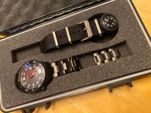 Sangin Neptune Black DLC with Navigator Compass Black DLC and PDW Titanium Nato