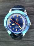 Vintage Swiss Titus Ice Blue Mechanical Mens  Dive Watch