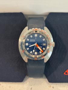 DOXA 300T CARIBBEAN WITH FKM RUBBER STRAP (CUT to 7-1/2 Wrist size) FULL KIT