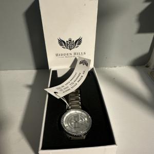 Mens Hidden Hills chrome Frosted Luxury Watch