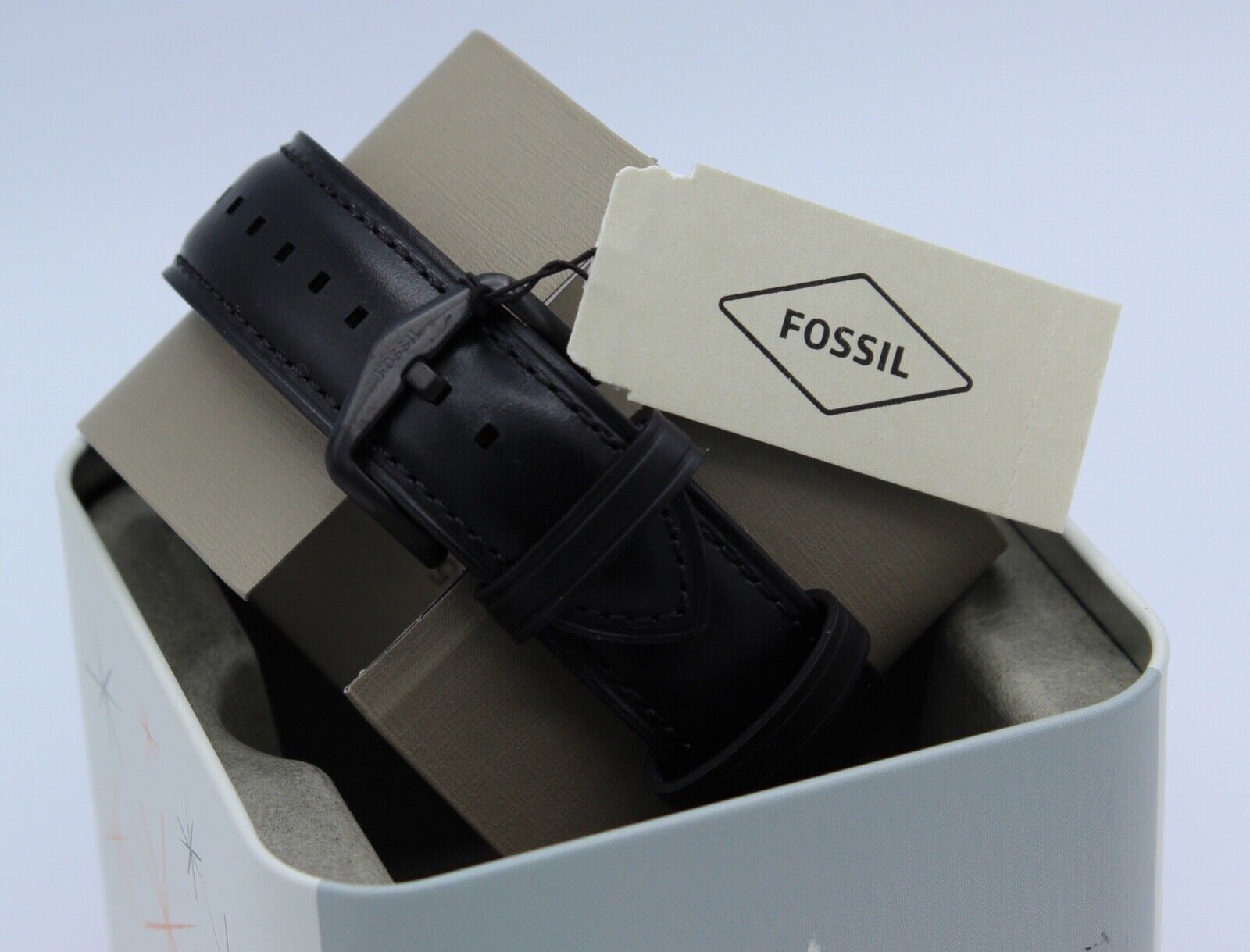 Fossil Minimalist Slim Black Leather Men's Watch