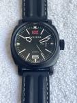 PANZERA AVIATOR DIVER 200 METERS 660 FEET DAY DATE Black Rubber Strap Watch.