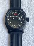 PANZERA AVIATOR DIVER 200 METERS 660 FEET DAY DATE Black Rubber Strap Watch.