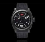 PANZERA MENS WATCH (AQUAMARINE 45) Black Rubber Strap, Perfect Condition 