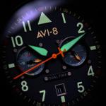 AVI-8 Hawker Hurricane Carey Dual Time Blue / Stainless Steel | Blue Dial 44mm W