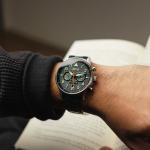 AVI-8 Hawker Hurricane Carey Dual Time Blue / Stainless Steel | Blue Dial 44mm W