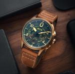 AVI-8 Spitfire Bronze Green Dial Chronograph Quartz AV-4089-02 Men's Watch