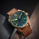 AVI-8 Spitfire Bronze Green Dial Chronograph Quartz AV-4089-02 Men's Watch